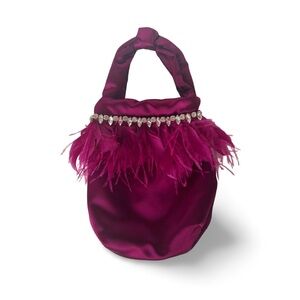 MAGENTA SILK EVENING BAG (NWT)